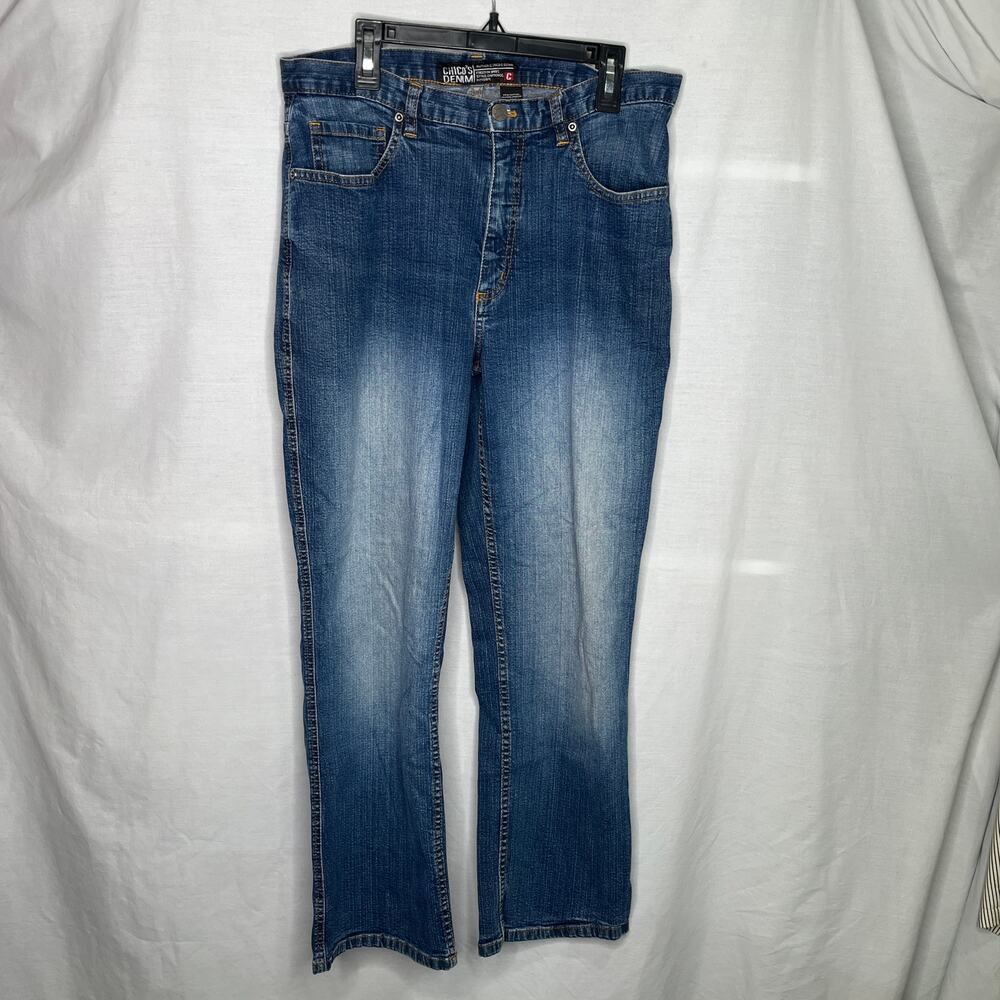 Chico's Straight Leg Women's Petite Denim Jeans 1.5 Short